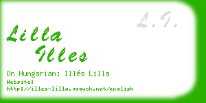 lilla illes business card